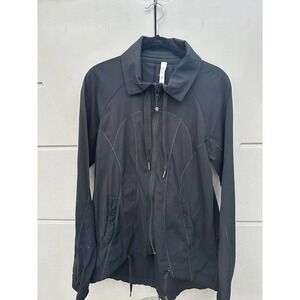 Lululemon Transition Studio Jacket Womens Sz 6 Black Swing Top Swift Pleated